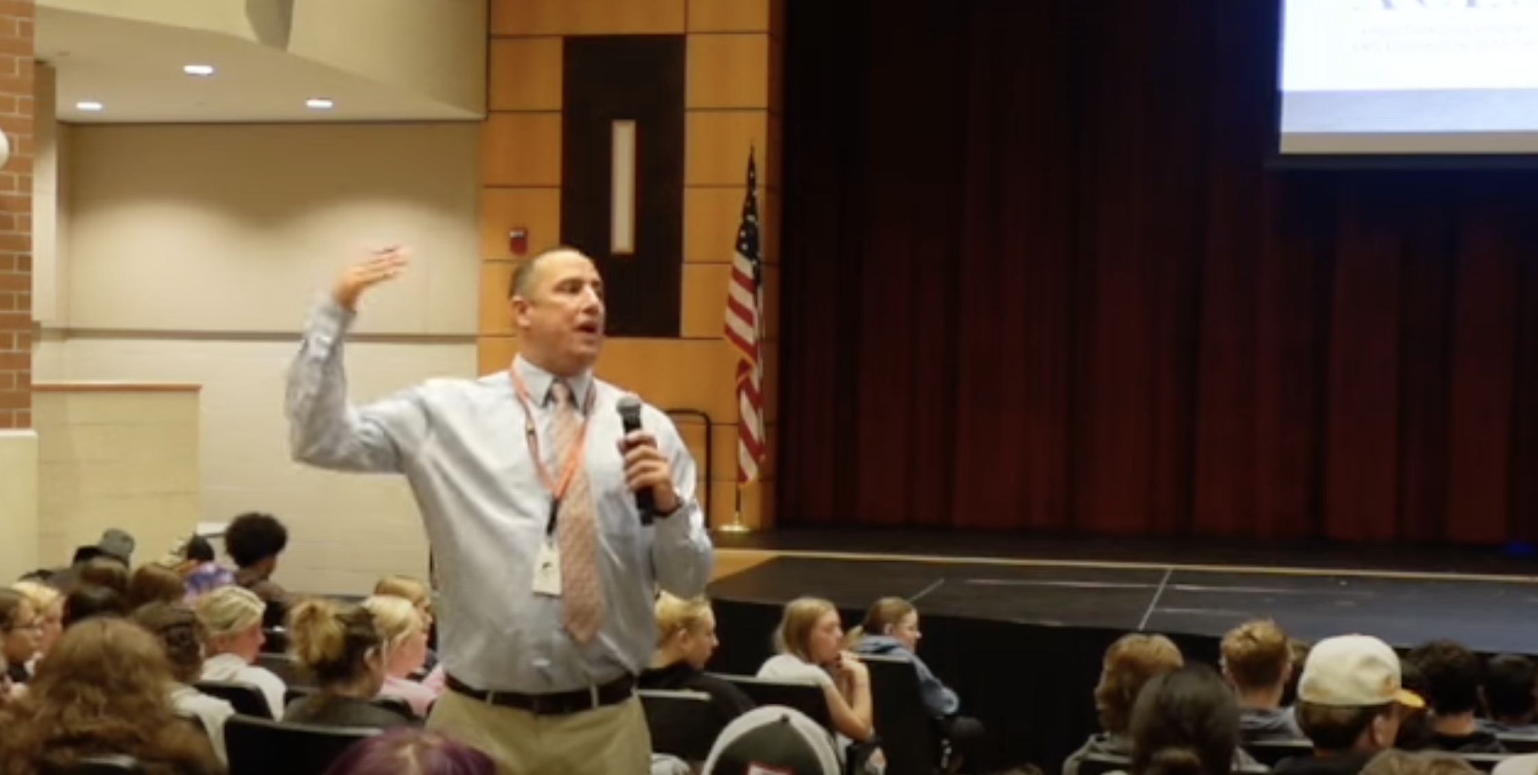 Kevin Rosario presents at Middleborough High School